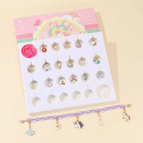 DIY Pink Unicorn Beaded Bracelet & Necklace Set for Kids Birthday
