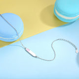 Pink Enamel Baby Clover Heart Bracelets 925 Sterling Silver Charm Bracelets