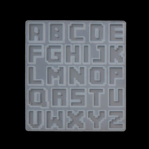 Pixel Letters Keychain Silicone Epoxy Mold for Valentine Gift