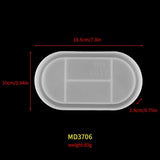 DIY Oval Rolling Tray Mold Silicone Epoxy Resin Crafts