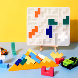 DIY Pyramid Jigsaw Block Building Block Toy Epoxy Resin Mold Jewelry Tool