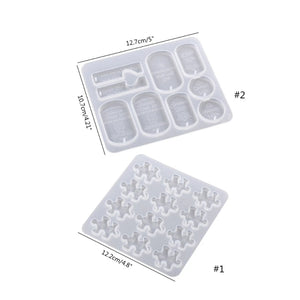 DIY Puzzle Shape Pendant Crystal Epoxy Resin Mold