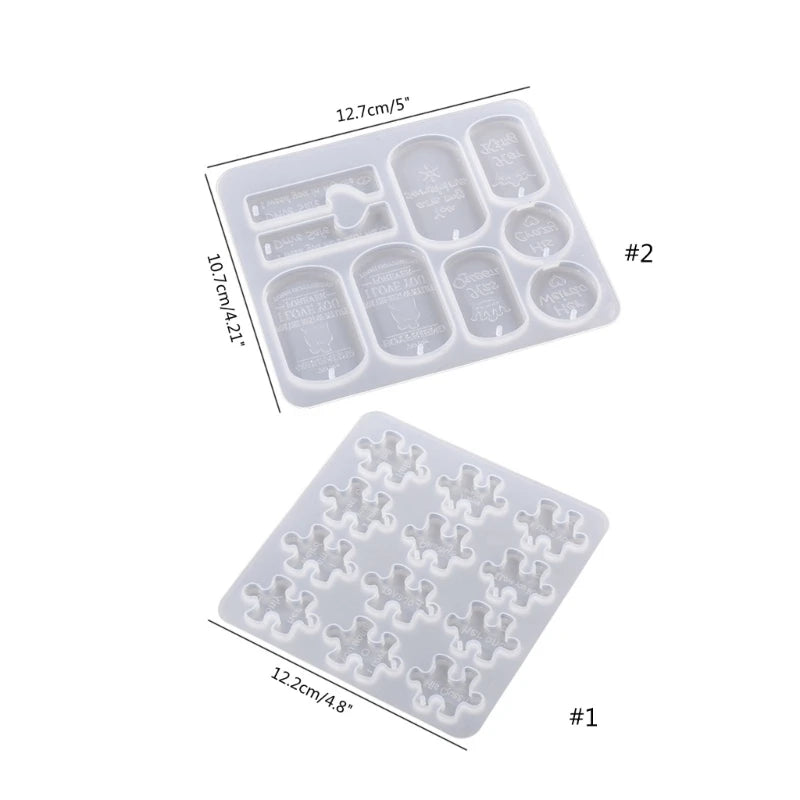 DIY Puzzle Shape Pendant Crystal Epoxy Resin Mold