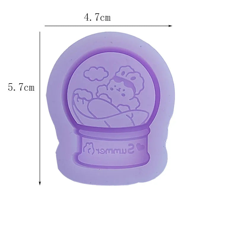 DIY Rabbit Crystal Ball Balloon Shaker Epoxy Resin Mold