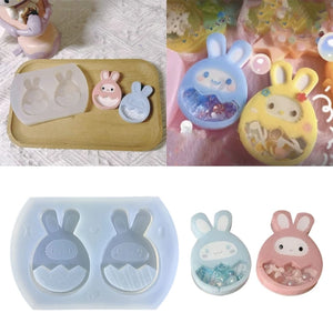 Rabbit Egg Ornament Silicone Epoxy Mold for Valentines Gift