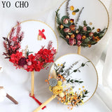 Real Dried Flower Dry Plants Fan Candle Epoxy Resin Pendant