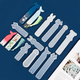 DIY Resin Bookmark Mold Set Cartoon Animal Leaves Heart Flower Epoxy Silicone