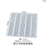 DIY Resin Bookmark Mold Set Cartoon Animal Leaves Heart Flower Epoxy Silicone