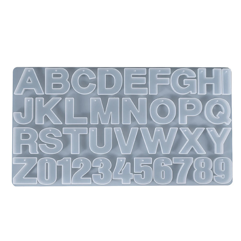 Resin Alphabet Number Silicone Molds for Keychains