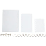 DIY Resin Casting Molds for Notebook Cover - 3Pcs Silicone Molds with 2Pcs 3-Rin