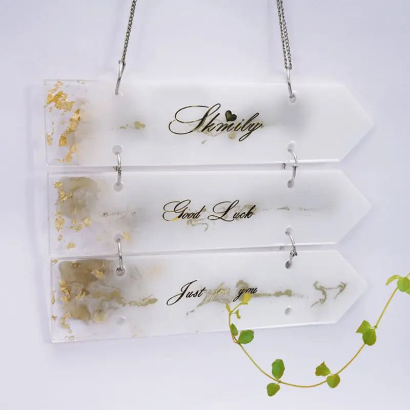 Resin Crystal Epoxy Door Number Plate Mold Indicator Signs