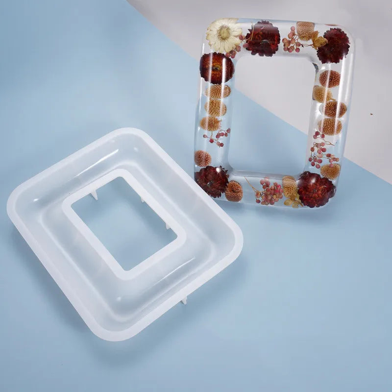 Resin Crystal Epoxy Mold Photo Frame Pendulum DIY