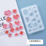 Resin Crystal Epoxy Mould Leaf Flowers Earrings Pendant Decoration Mold