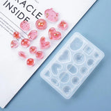Resin Crystal Epoxy Mould Leaf Flowers Earrings Pendant Decoration Mold