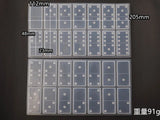 Resin Dominoes Mirror Silicone Epoxy Mold Pai Gow Dominoes Silicone Mold