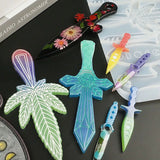 Epoxy Mold Sword Defense Keychain Self-defense Dagger Jewelry Silicone Mold