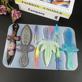 Epoxy Mold Sword Defense Keychain Self-defense Dagger Jewelry Silicone Mold