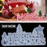 Resin Epoxy Pendant Mould Christmas Letters Silicone Mold