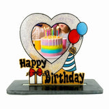 Resin Heart Mold Jewelry Silicone Molds with Happy Birthday Photo Frame