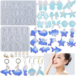 Marine Animal Pendant Silicone Mold for Resin Earrings