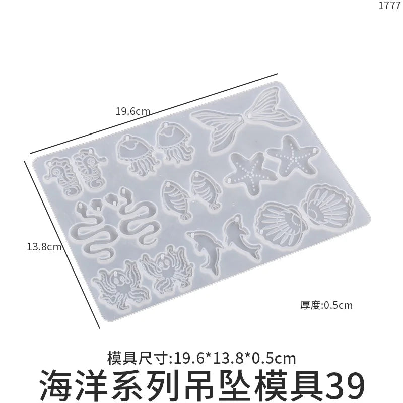Marine Animal Pendant Silicone Mold for Resin Earrings