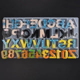 Resin Mold Number Letter Jewelry Casting Silicone Molds Key Chain Pendant