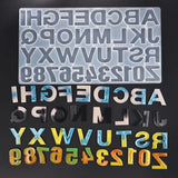 Resin Mold Number Letter Jewelry Casting Silicone Molds Key Chain Pendant