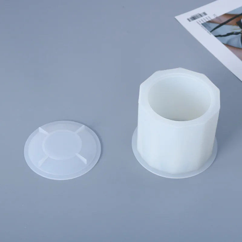 DIY Resin Mold Cylindrical Storage Box Epoxy Molds Jewelry Tools