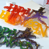 Jewelry Silicone Resin Molds Happy Halloween Letters Witch Mold