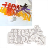 Jewelry Silicone Resin Molds Happy Halloween Letters Witch Mold