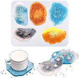 5 Large Irregular Patterns Epoxy Coaster Molds DIY Resin Casting