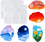 5 Large Irregular Patterns Epoxy Coaster Molds DIY Resin Casting