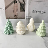 Resin Santa Christmas Tree Soap Molds - Candle Mould