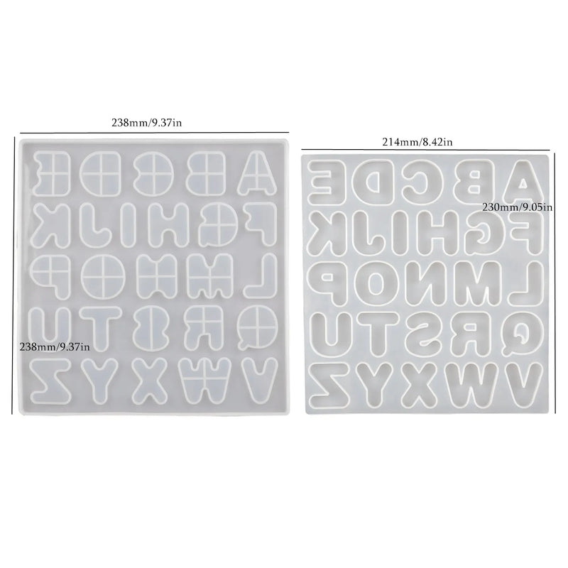 Resin Silicone Mold Plywood Letter Board Puzzle Set