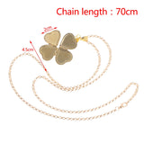 Retro Heart Clover Multilayer Photo Frame Pendant Hand-made Jewelry