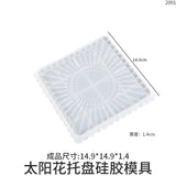 Retro Wave Sunflower Coaster Mould Epoxy Resin Mold