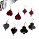 DIY Rhombus Heart Poker Crystal Epoxy Resin Mould for Jewelry Silicone Mold