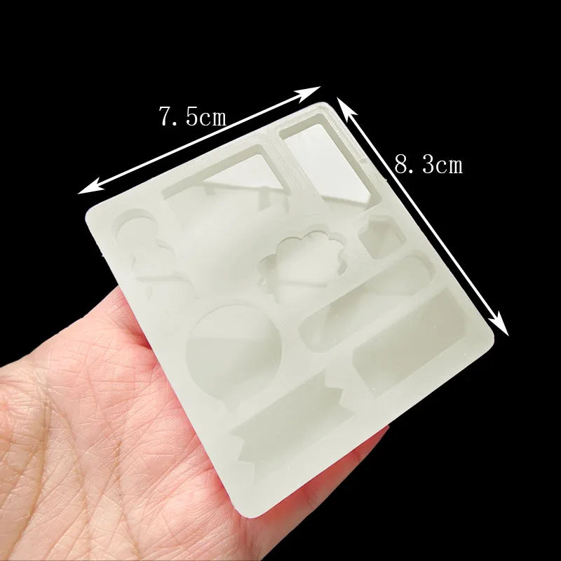 Ribbon Letter Mushroom Resin Mold for Jewelry Tool