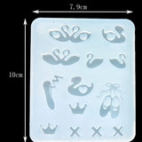 Ribbon Letter Mushroom Resin Mold for Jewelry Tool