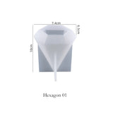 Hexagonal Conical Ring Display Rack Silicone Mold for Jewelry Making