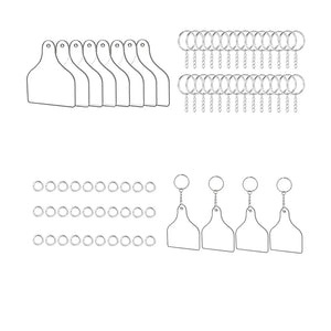 DIY Round Acrylic Keychain Blank Wear-resistant Keyrings