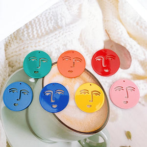 DIY Human Face Expression Acrylic Earrings Set