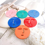 DIY Human Face Expression Acrylic Earrings Set