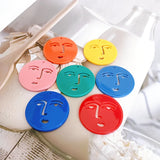 DIY Human Face Expression Acrylic Earrings Set