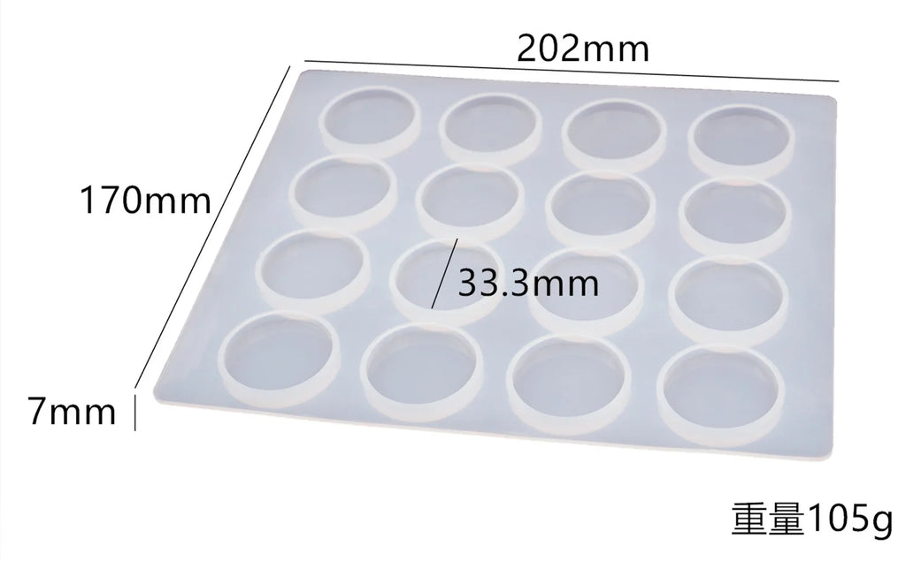 DIY Round Fire Paint Vintage Envelope Seal Silicone Mold for Resin Jewelry