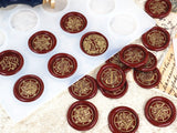 DIY Round Fire Paint Vintage Envelope Seal Silicone Mold for Resin Jewelry
