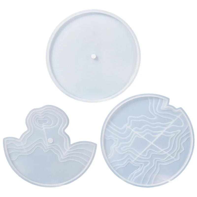 Round Sea Island Clock Silicone Mold - Epoxy Resin Mold