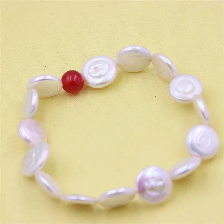 Baroque Pearl Bracelets for Women Elastic Rope Jewelry Vintage Charm Gift