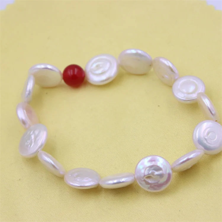 Baroque Pearl Bracelets for Women Elastic Rope Jewelry Vintage Charm Gift