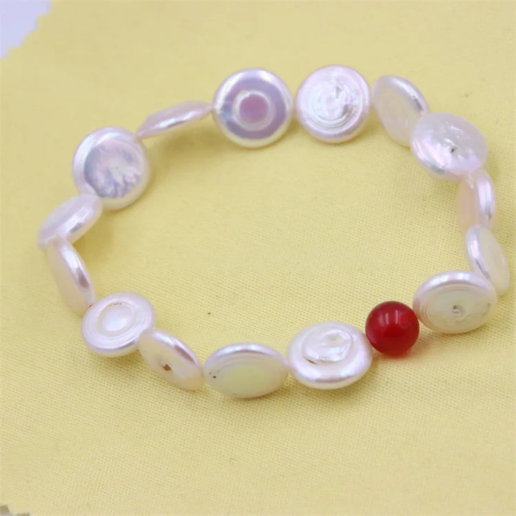 Baroque Pearl Bracelets for Women Elastic Rope Jewelry Vintage Charm Gift